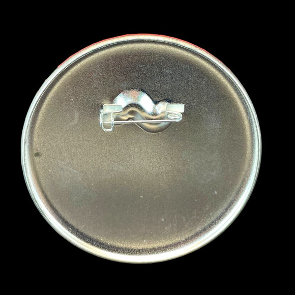 Vintage Apple Computer Red Pinback Pin Bring Learning Home Educational Promo 3" - Picture 2 of 2